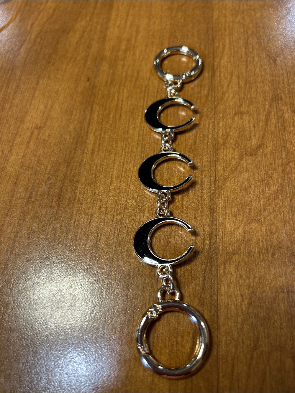 Gold Tone Bag extender with C-Shaped Links